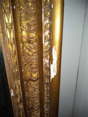 Lot 2 - A pair of large gilt gesso picture frames