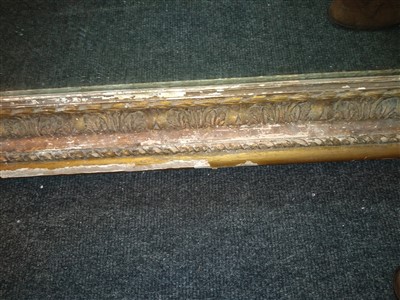 Lot 2 - A pair of large gilt gesso picture frames