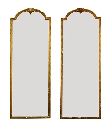Lot 680 - A pair of gilt gesso pier mirrors