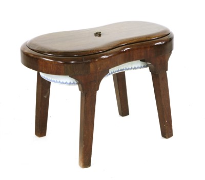 Lot 800 - A Chippendale period mahogany bidet and cover