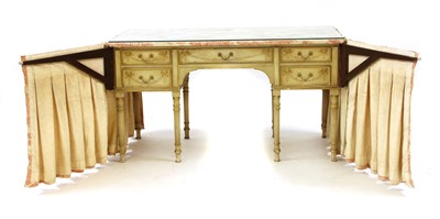 Lot 394 - A white painted dressing table