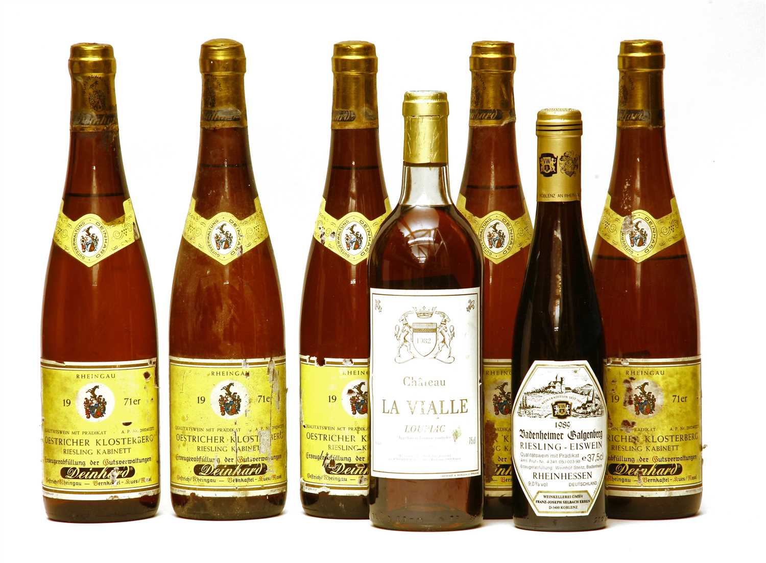 Lot 1 - Oestricher Klosterberg, 1971; Ch La Vialle, 1982 and Badenheimer Galagenberg, 1989, 6.5 btls total