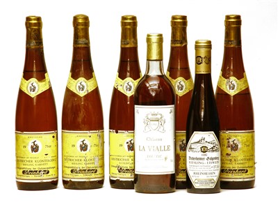 Lot 1 - Oestricher Klosterberg, 1971; Ch La Vialle, 1982 and Badenheimer Galagenberg, 1989, 6.5 btls total