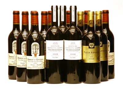 Lot 102 - Assorted Red Wine, Ch de Colombe 2016 and 2017; Peuch Arnaud, 2014 and others, 27 in total