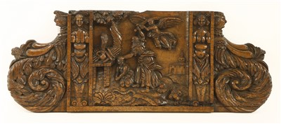 Lot 313 - A Flemish walnut panel