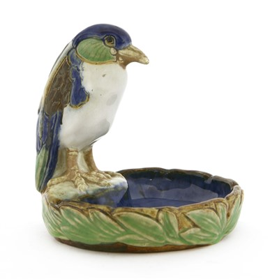 Lot 23 - A Royal Doulton Lambeth stoneware soap dish or bibelot