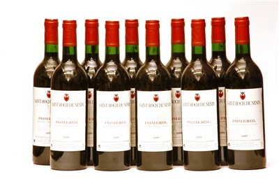 Lot 173 - Saint-Roch de Nenin, Pomerol, 1995, ten bottles