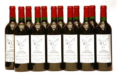 Lot 179 - Chateau Sainte-Colombe, Côtes de Castillion, 2000, twelve bottles (boxed)