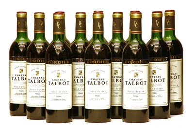 Lot 256 - Chateau Talbot, Saint-Julien, 4th growth, 1986, twelve bottles (boxed)