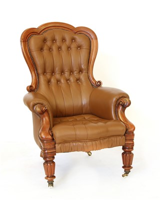 Lot 520 - A Victorian mahogany gentleman’s armchair