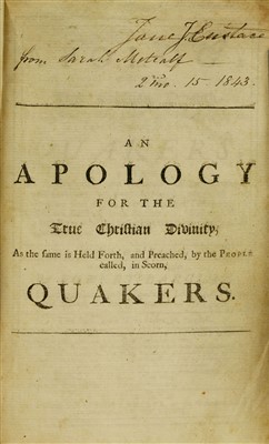 Lot 129 - QUAKERS: 1- Fox, George: Gospel-Truth Demonstrated..