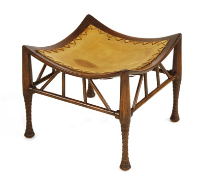 Lot 48 - A Thebes mahogany stool