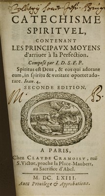 Lot 75 - THEOLOGY: 1- Taylor, J: The Great Exemplar of Sanctity and Holy Life.. In 3 parts.