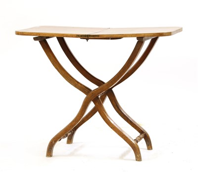 Lot 550 - A mahogany folding coaching table