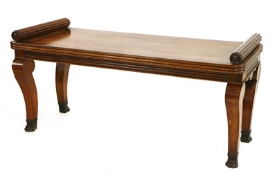 Lot 795 - A French Empire mahogany window seat