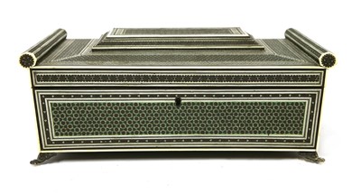 Lot 440 - An Indian sandalwood, ivory and inlaid workbox