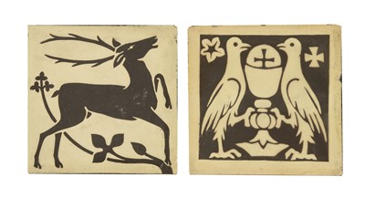 Lot 7 - Two pottery encaustic tiles