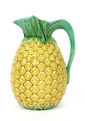 Lot 167 - A Minton majolica pineapple jug