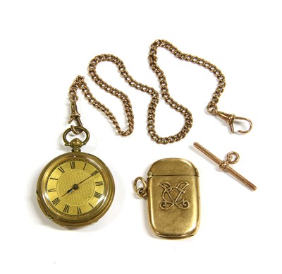 Lot 89 - A base metal open faced pocket watch