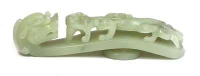 Lot 321 - A Chinese jade belt hook