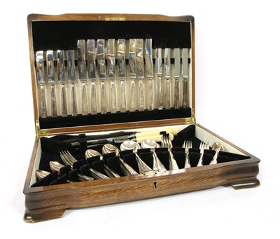 Lot 251 - An Art Deco silver plated canteen of cutlery