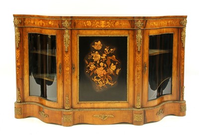 Lot 497 - A Victorian gilt bronze and walnut inlaid credenza
