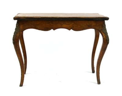 Lot 498 - A Victorian walnut inlaid card table