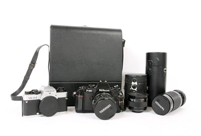Lot 191 - Tamron lenses and Nickon F-301, camera