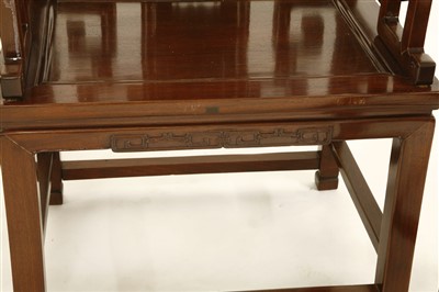 Lot 322 - A pair of Chinese armchairs