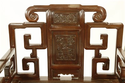 Lot 322 - A pair of Chinese armchairs