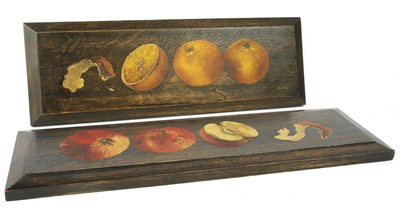 Lot 228A - A pair of late Victorian oak panels
