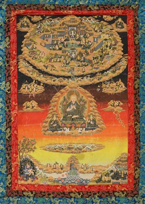 Lot 328 - A Tibetan thangka