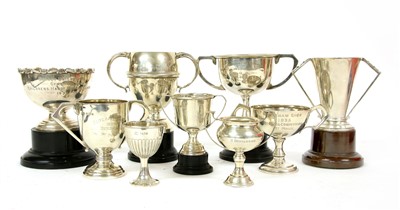 Lot 56 - A collection of silver trophies