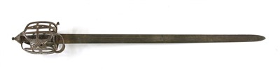 Lot 160 - A basket hilted broad sword