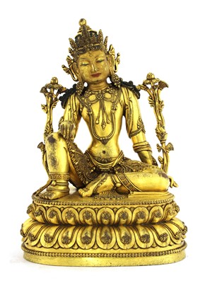 Lot 359 - A Chinese gilt bronze bodhisattva
