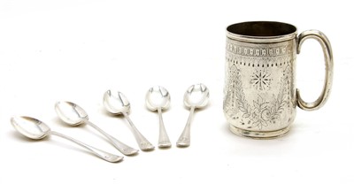 Lot 113 - A 19th century silver christening mug