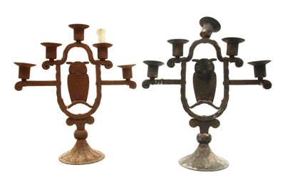 Lot 239 - A pair of candelabra