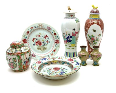 Lot 238 - Two 18th century famille rose plates