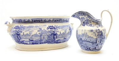 Lot 234 - A 19th century blue and white foot bath