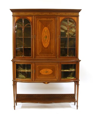 Lot 548 - An Edwardian inlaid mahogany display cabinet