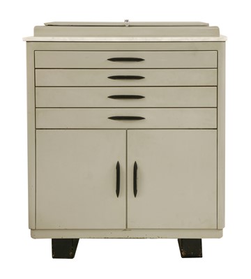 Lot 355 - An enamelled metal dentist's cabinet