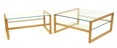 Lot 579 - A Habitat pale oak two section coffee table