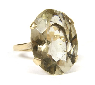 Lot 5 - A 9ct gold smokey quartz ring