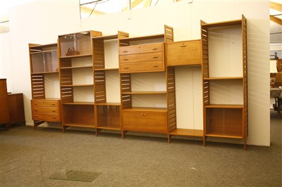 Lot 359 - A Ladderax modular teak shelving unit
