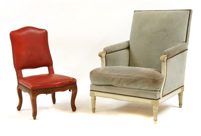Lot 340 - A Louis XV suede armchair