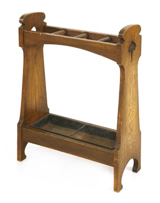 Lot 64 - An Arts and Crafts oak stick stand