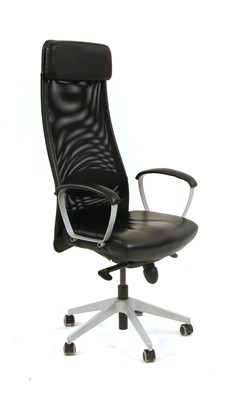 Lot 590 - A modern high backed office chair