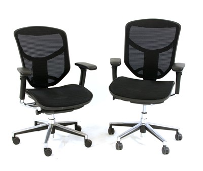 Lot 591 - Two modern 'Enjoy' pneumatic office chairs