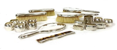 Lot 78 - A set of eight Wilkins silver napkin rings