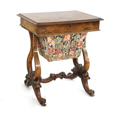 Lot 277 - A Victorian walnut work table